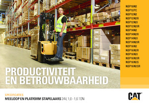 Палетни колички с платформа за повдигане на палети Caterpillar NSP16N2(I)R