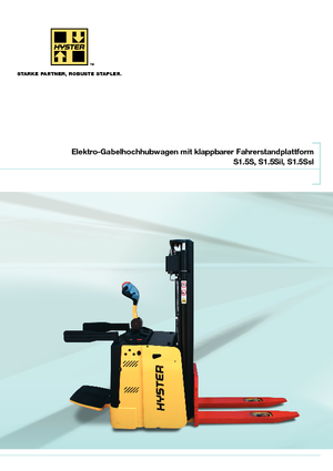 Палетни колички с платформа за повдигане на палети Hyster S 1.5 S-SL