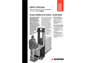 Палетни колички с платформа за повдигане на палети Mitsubishi SBV 12 NI