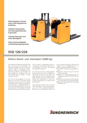 Палетните товарачи (седнал водач) Jungheinrich ESD 120 L