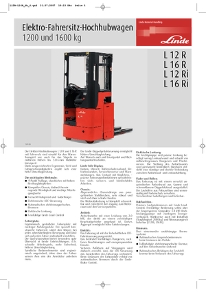 Уоки стакери Linde L 16 R