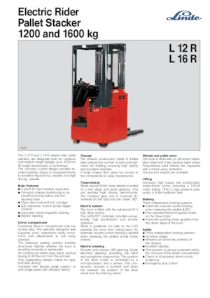 Уоки стакери Linde L 16 R-i
