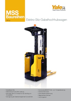 Палетните товарачи (седнал водач) Yale MS 16 S