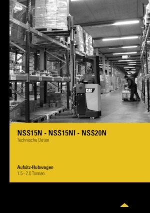 Палетните товарачи (седнал водач) Caterpillar NSS20N