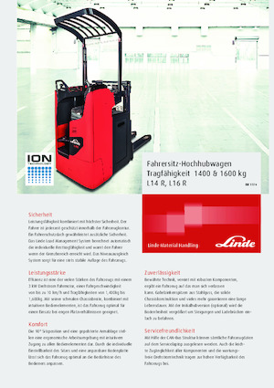 Палетните товарачи (седнал водач) Linde L16R 