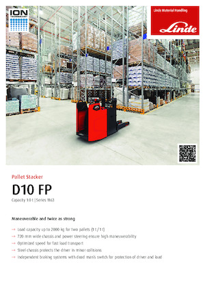 Палетни колички с платформа за повдигане на палети Linde D10FP