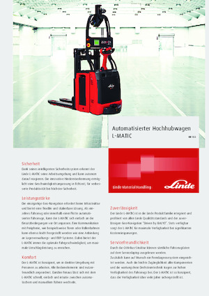 Палетни колички с платформа за повдигане на палети Linde L-MATIC