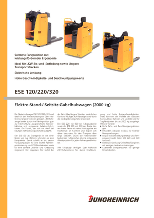 Колички за палети (седнал водач) Jungheinrich ESE 120