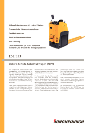 Колички за палети (седнал водач) Jungheinrich ESE 533