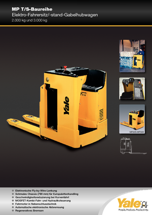 Колички за палети (седнал водач) Yale MP 20 S