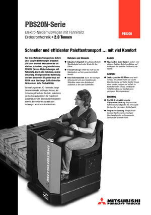 Колички за палети (седнал водач) Mitsubishi PBS20N