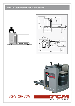Колички за палети (седнал водач) TCM RPT 20 R
