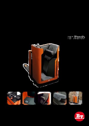 Палетни колички с платформа за управление като мотоциклет (седнал върху нея водач) BT LSE 200 