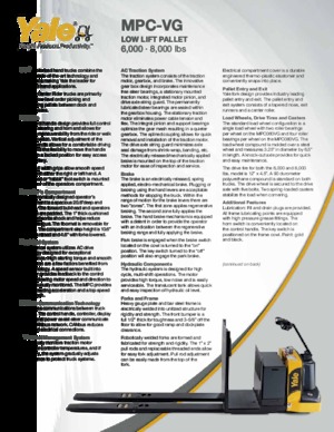 Палетни колички с платформа за управление като мотоциклет (седнал върху нея водач) Yale MPC080VG