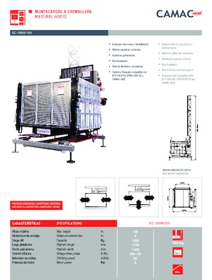 Промишлени подемници CAMAC EC-1000/150