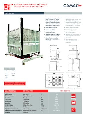 Промишлени подемници CAMAC EPM-1500/150
