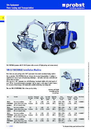 Машини за полагане на павета Probst VM-X-PAVERMAX comfort