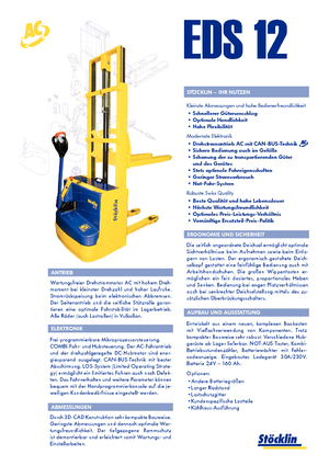 Уоки стакери Stöcklin EDS 12