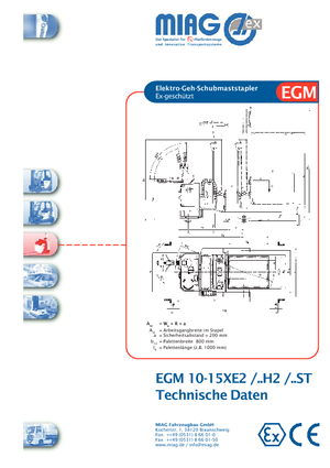 Уоки стакери Miag EGM 18 XE 2