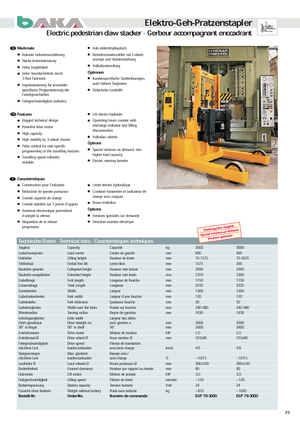 Уоки стакери Baka EGP 79-3000