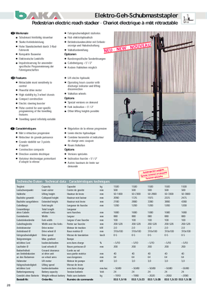 Уоки стакери Baka EGS 1.5-38