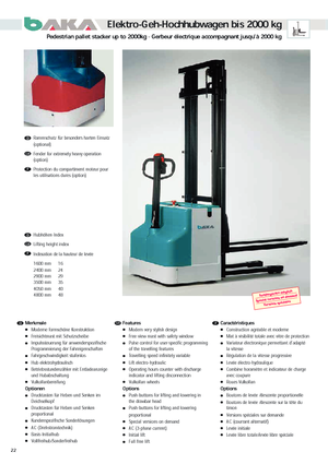Уоки стакери Baka EGV 2001-40
