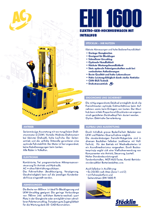 Уоки стакери Stöcklin EHI 1600