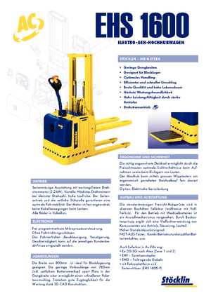 Уоки стакери Stöcklin EHS 1600