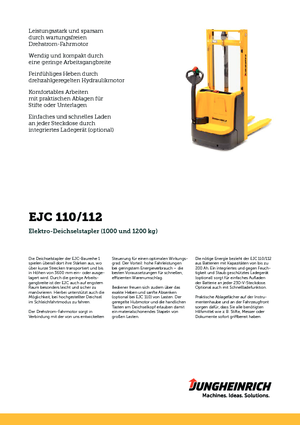 Уоки стакери Jungheinrich EJC 112