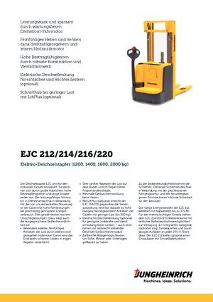 Уоки стакери Jungheinrich EJC 216