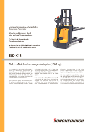 Уоки стакери Jungheinrich EJD-K 18