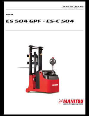 Уоки стакери Manitou ES 504 GPF