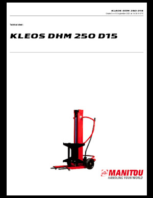 Уоки стакери Manitou Kleos DHM 250 D15