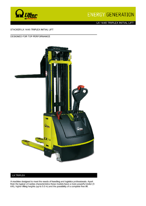 Уоки стакери PRAMAC Lifter LX 14/45 Triplex IL