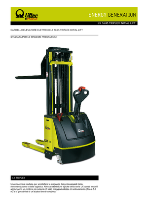 Уоки стакери PRAMAC Lifter LX 14/45 Triplex IL