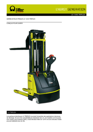 Уоки стакери PRAMAC Lifter LX 14/45 Triplex