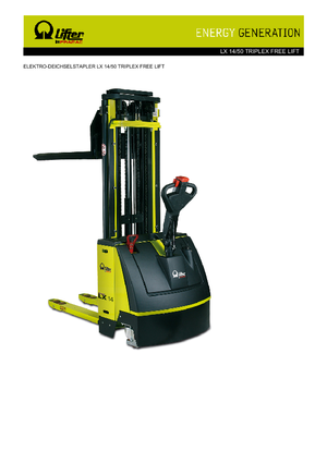 Уоки стакери PRAMAC Lifter LX 14/50 Triplex-Free Lift