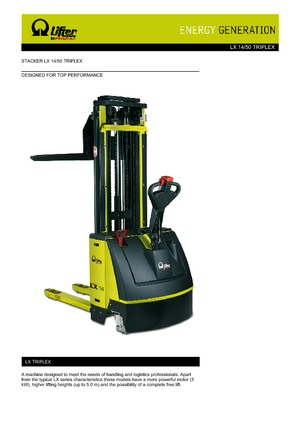 Уоки стакери PRAMAC Lifter LX 14/50 Triplex