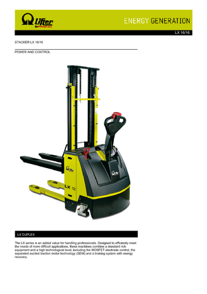 Уоки стакери PRAMAC Lifter LX 16/16