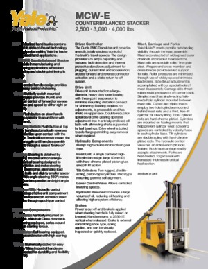 Уоки стакери Yale MCW040-E