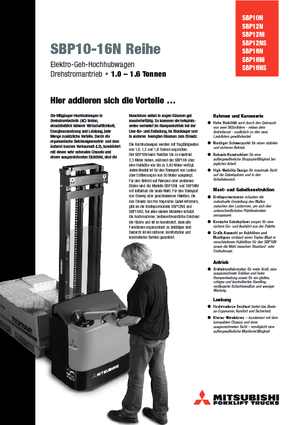 Уоки стакери Mitsubishi SBP12N2