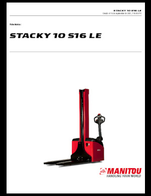 Уоки стакери Manitou Stacky 10 S16 LE