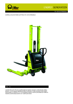 Уоки стакери PRAMAC Lifter TX 10/16 Straddle