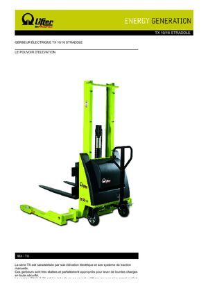 Уоки стакери PRAMAC Lifter TX 10/16 Straddle