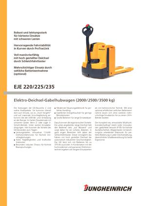 Пешеходна палетна количка Jungheinrich EJE 220