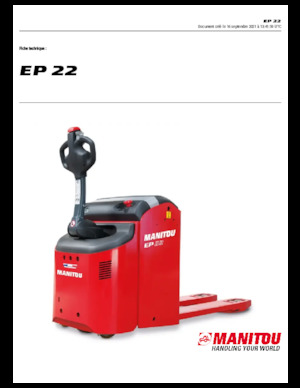 Пешеходна палетна количка Manitou EP 22