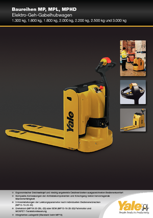 Пешеходна палетна количка Yale MP22AC