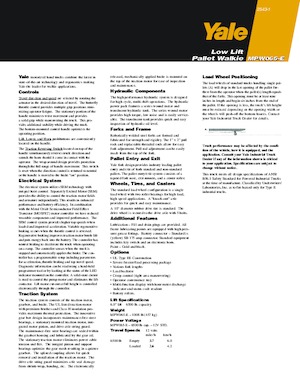 Пешеходна палетна количка Yale MPW065-E