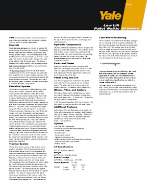 Пешеходна палетна количка Yale MPR080VG