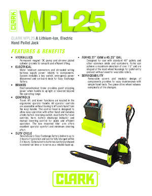 Пешеходна палетна количка Clark WPL 25